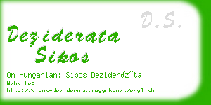 deziderata sipos business card